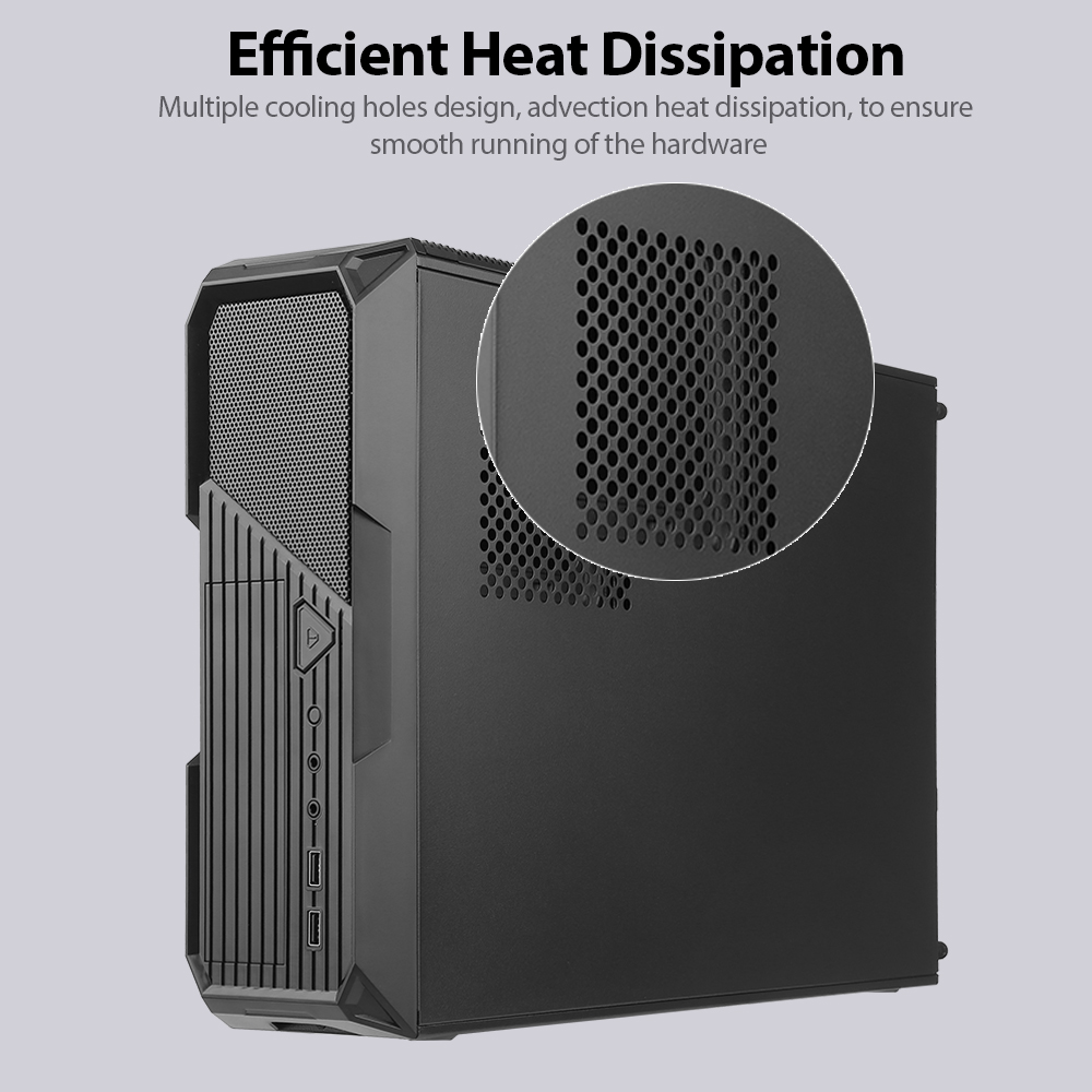 Portable Vertical Computer Case Support Micro-ATX/ITX Motherborad Halfheight Graphics Card 8cm Height CPU Radiator Computer Case