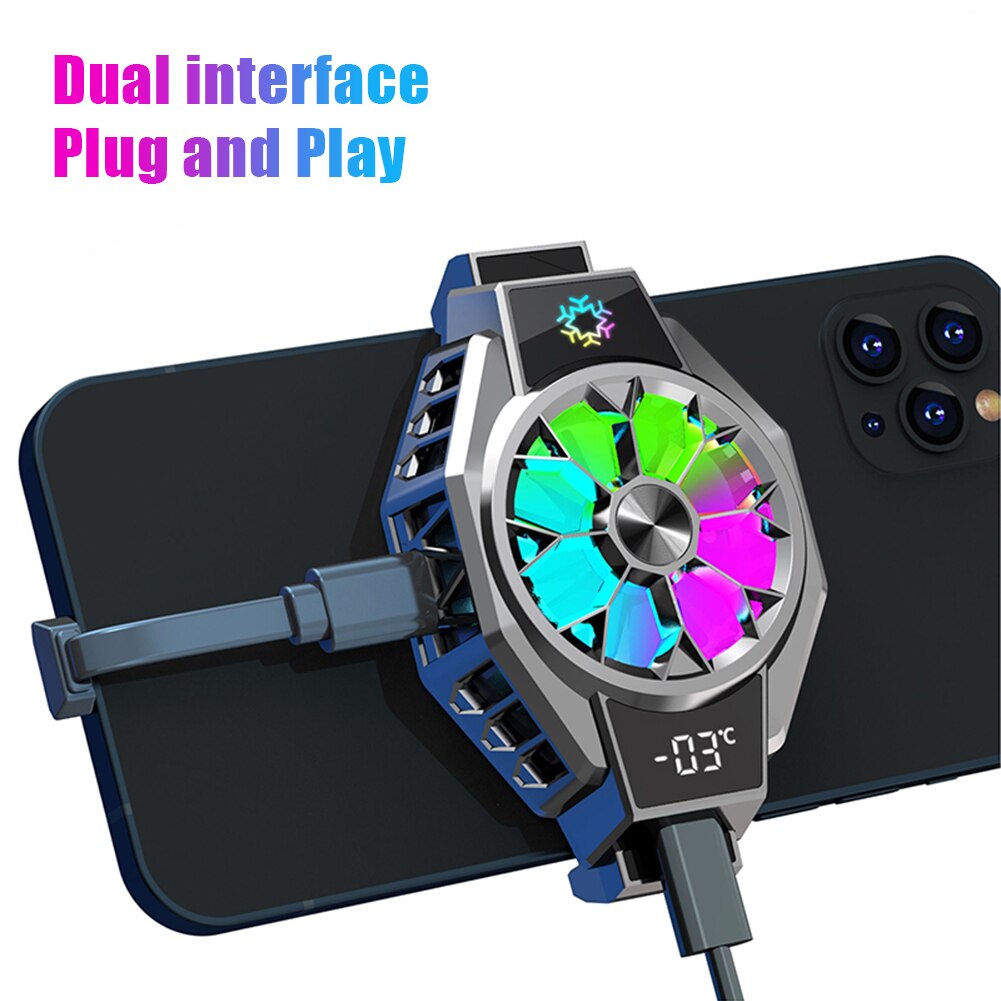 Uniwersalny X9 telefon komórkowy USB Game Cooler System wentylator chłodzący dla Iphone Huawei Gamepad uchwyt stojak grzejnik bezprzewodowe ładowanie