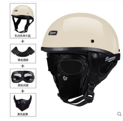 Brammo Moto Rcycle Helm Vintage Pu Leer Half Helm Moto Rbike Helm Moto Casco Bril En Masker