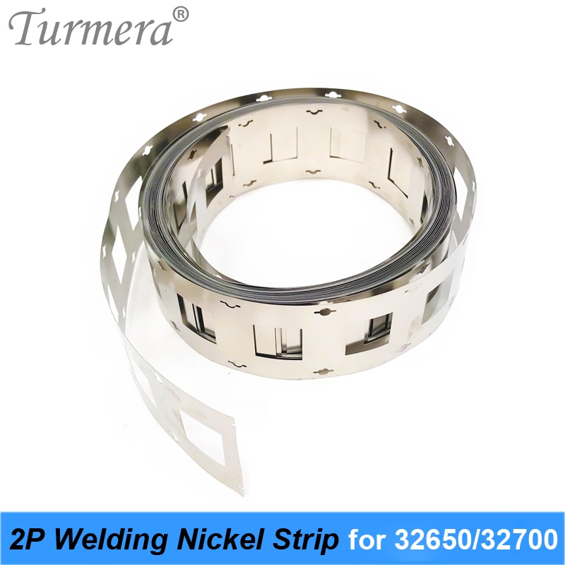 32650 32700 2P Welding Nickel 0.15mm* 42mm for Lifepo4 Battery Nickel Strip with Screw Hole Use 32650 32700 Lifepo4 Battery Pack