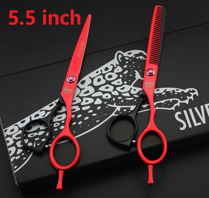 JAGUAR haar schere professionelle 4.5 & 5.0 & 5.5 & 6.0 & 6,5 zoll set schneiden Verdünnung friseur barber salons hört: 5.5 INCH SET OF 03