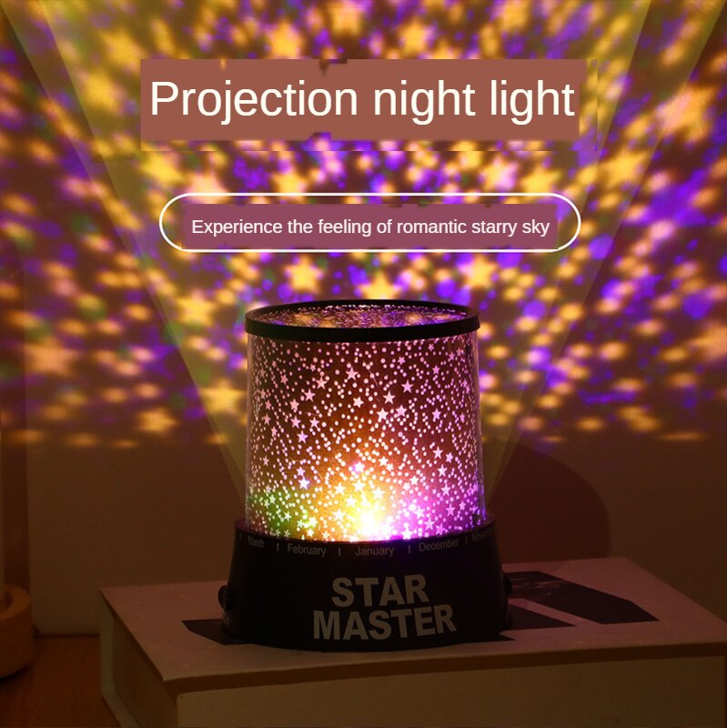 Led Romantische Hemel Projectie Lamp Led Sterrenhemel Projector Lamp Ster Licht Kids Batterij Usb Batterij Nachtlampje xmas