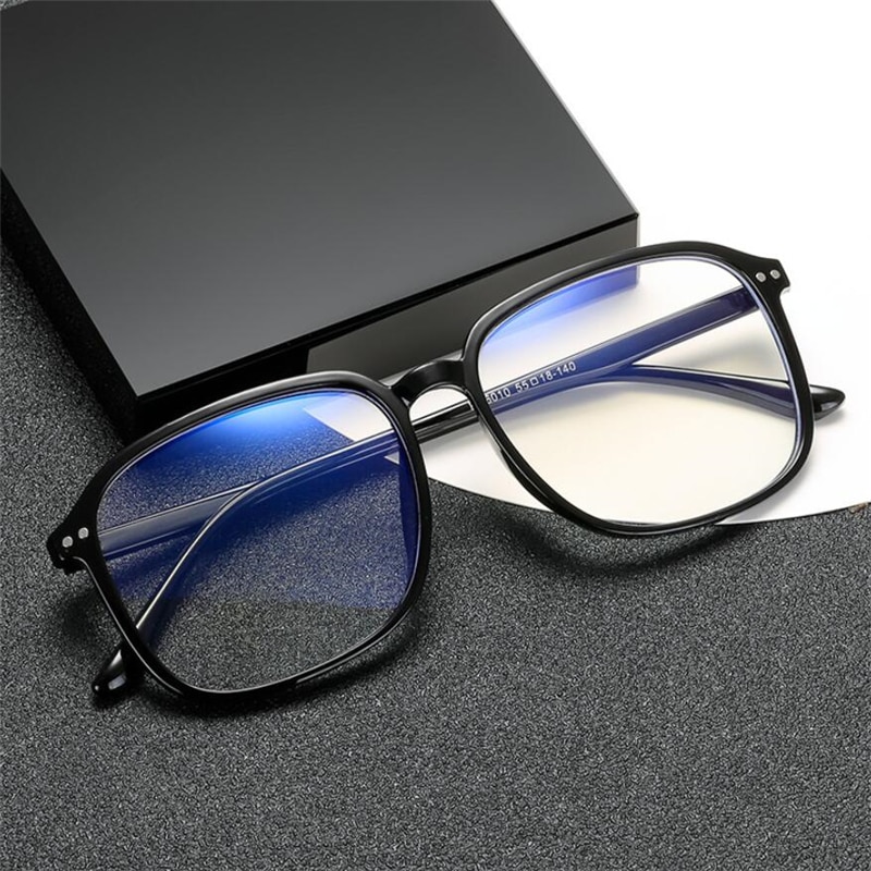 Con marco grande gafas graduadas para miopía mujeres hombres ultraligero transparente PC prescripción gafas 0-0,5-1,0-1,5 To-6,0