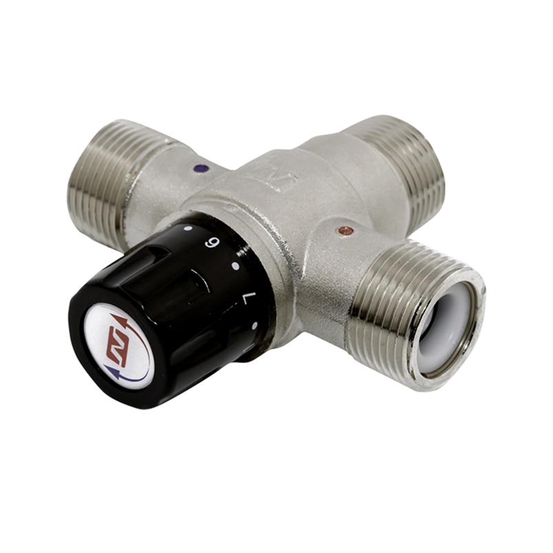 BSP Brass 1" DN25 Solar Heater Thermostatic valve Automatic Anti Scald thermostatic Mixing Valve