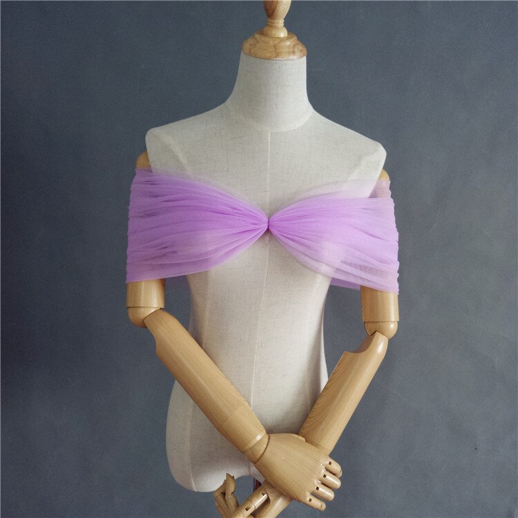 Burgund/Champagner/Blau/Schwarz/Rosa/Grau Einfache Tüll Hochzeit Boleros Schöne Elegante Schal Anzug Für fehlschlag Size80-93cm DJ107: levander