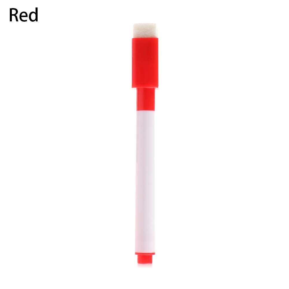 8pc Durable Non-toxic Plastic white board marker pens, dry erase easy whiteboard Markers with Eraser Signature: red