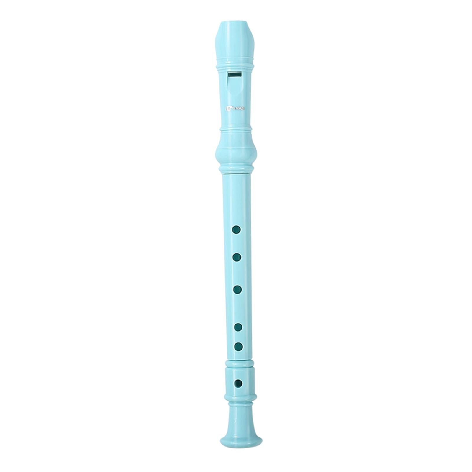 Sopraan Recorder Lange Fluit Met Cleaning Rod &amp; Pouch Muziekinstrument Voor Professionals: Blue 6 Hole