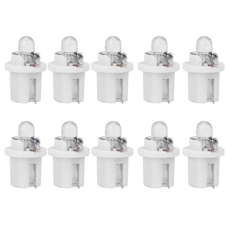 10 Uds T5 LED B8.5D 1SMD coche LED tablero velocímetro bombilla instrumento luces 12V