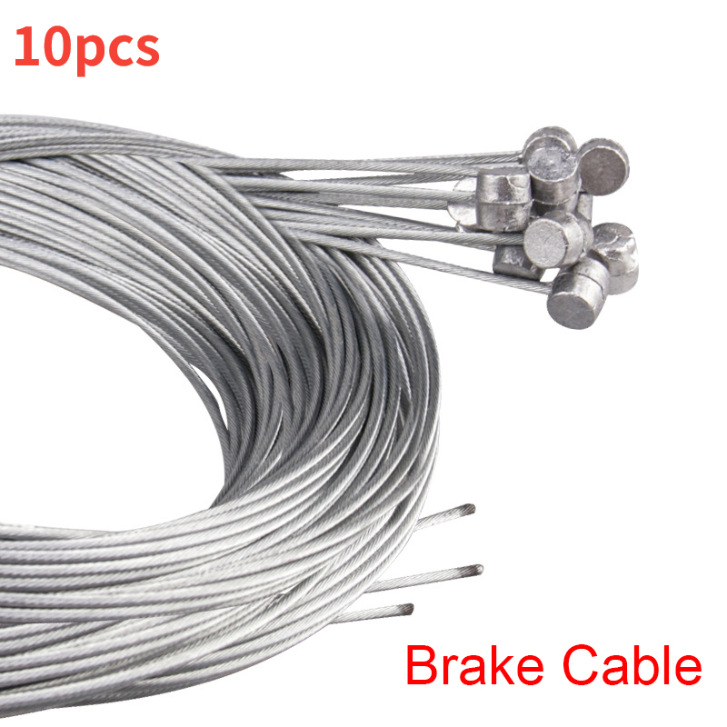 5/10 Uds. Línea de freno de bicicleta MTB línea de velocidad de bicicleta palanca de cambios fija juego de cables de freno de engranaje Cable interno de núcleo para bicicleta de carretera MTB: naranja