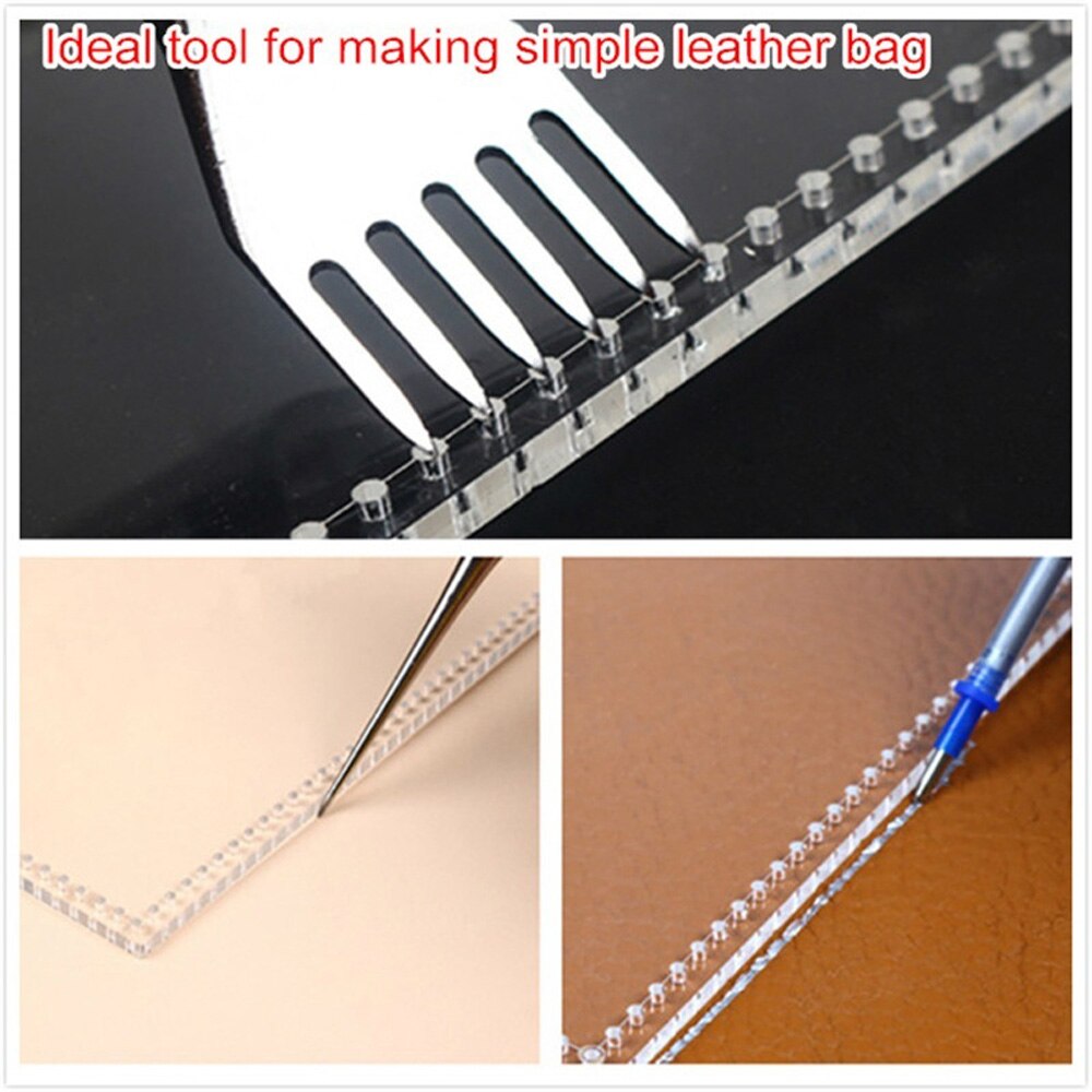 1PC Transparent Acrylic Wallet Template Horseshoe Pattern Coin Purse Stencil DIY Handmade Leather Tool Set