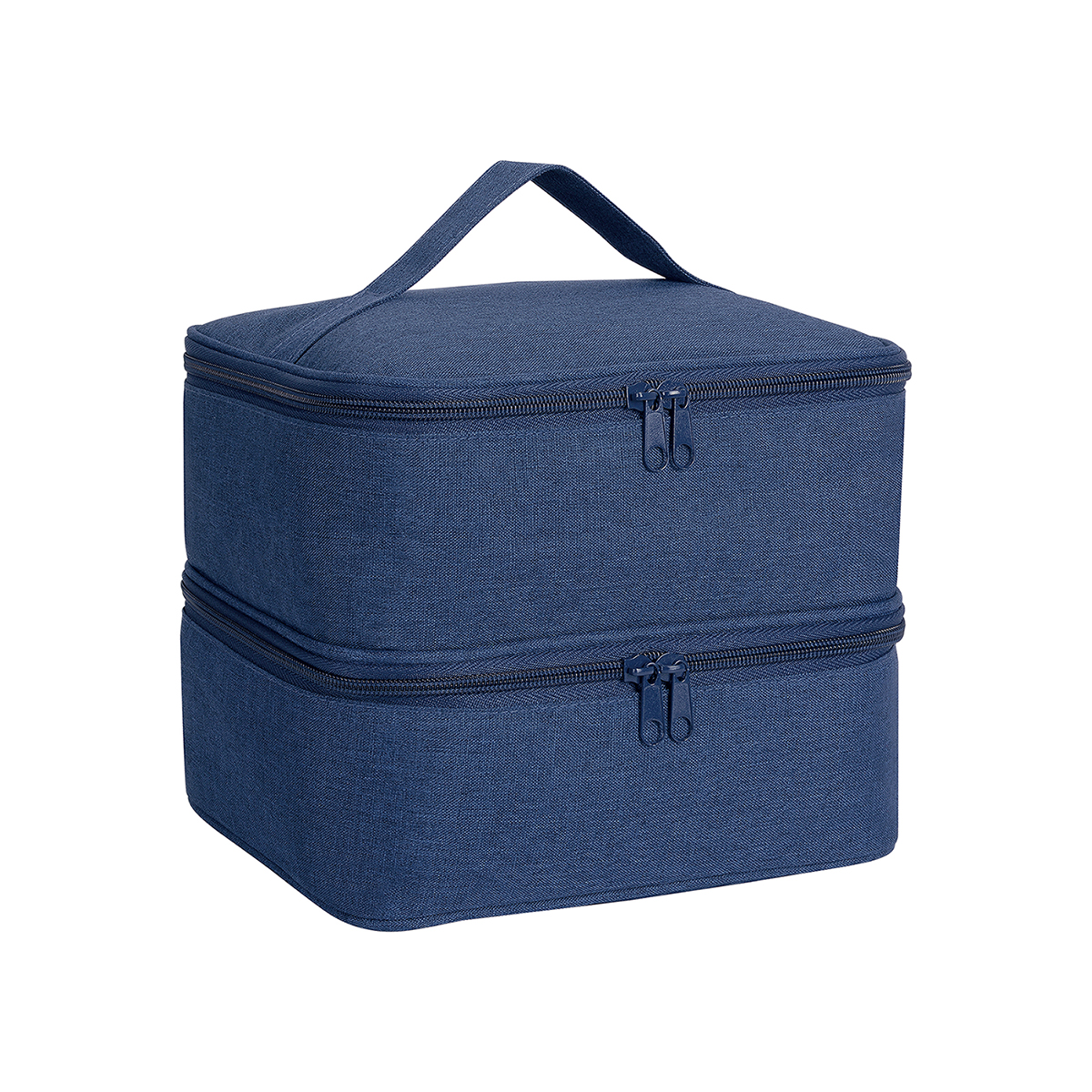 Nail Polish Organizer Handheld Double Layer CosmeticOrganizer Tote Bag For Girls And Women Nail Art, EssentialOil, Cosmetic Set: Blue