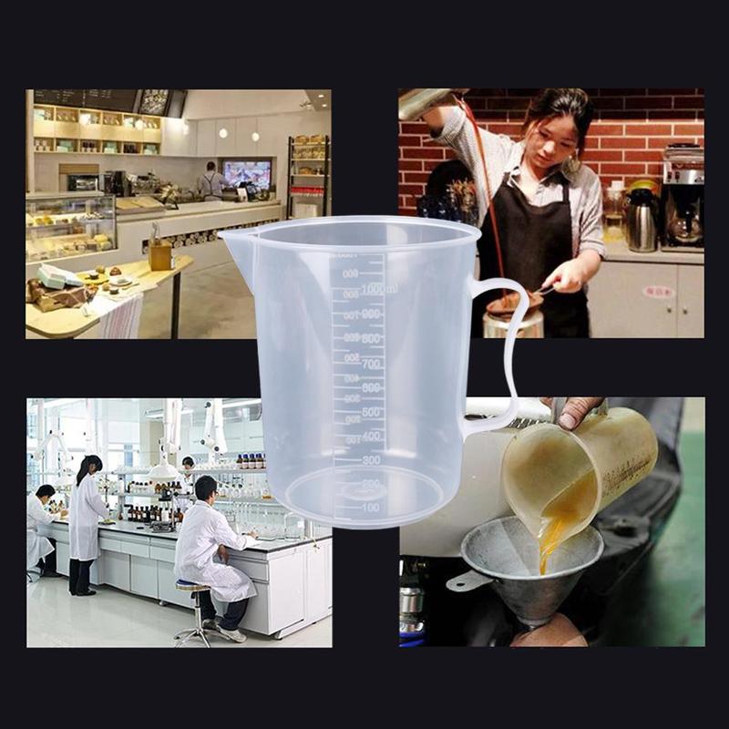 250ml /500ml/1000ml/2000ml Clear Plastic Graduated Measuring Cup for Baking Beaker Liquid Measure JugCup Container