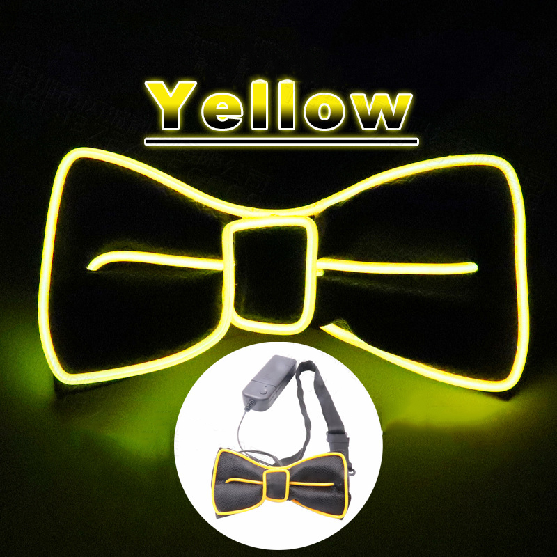 Leuchtende LED-Hosenträger für Herren, Fliege, Unisex, elastisch, verstellbar, Hosenträger, beleuchtete LED für Musik, Festival, Kostümparty: Gold