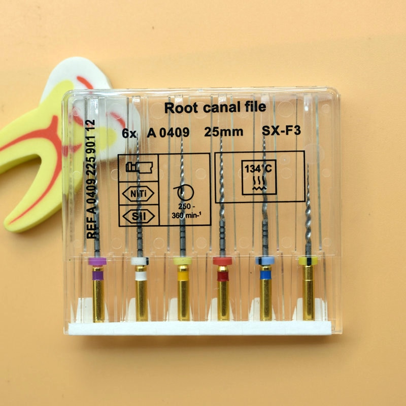 Dental Super Bestanden Endo Rotary Files Endodontische Niti Bestanden 21Mm 25Mm Nikkel Titainium Instrument SX-F3 Tandheelkunde