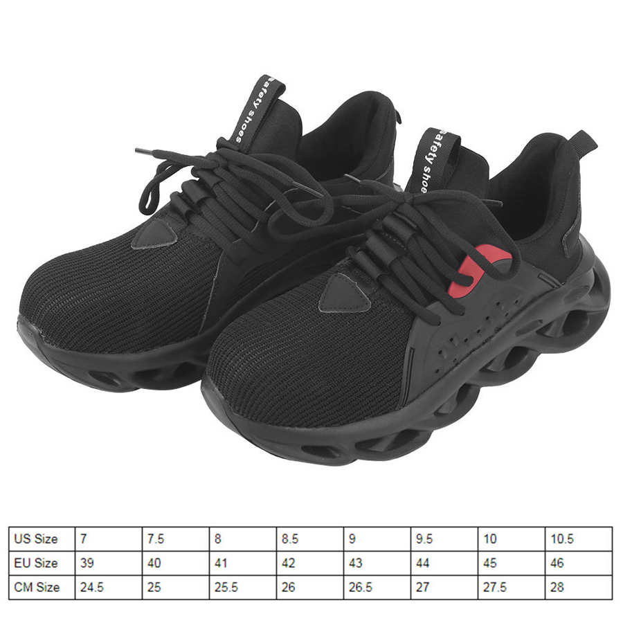 Sikkerhedssko mænd arbejdskabsbeskyttelse sko stål tå åndbar anti banke punkteringssikker sikkerhedsarbejde fodtøj calzado de