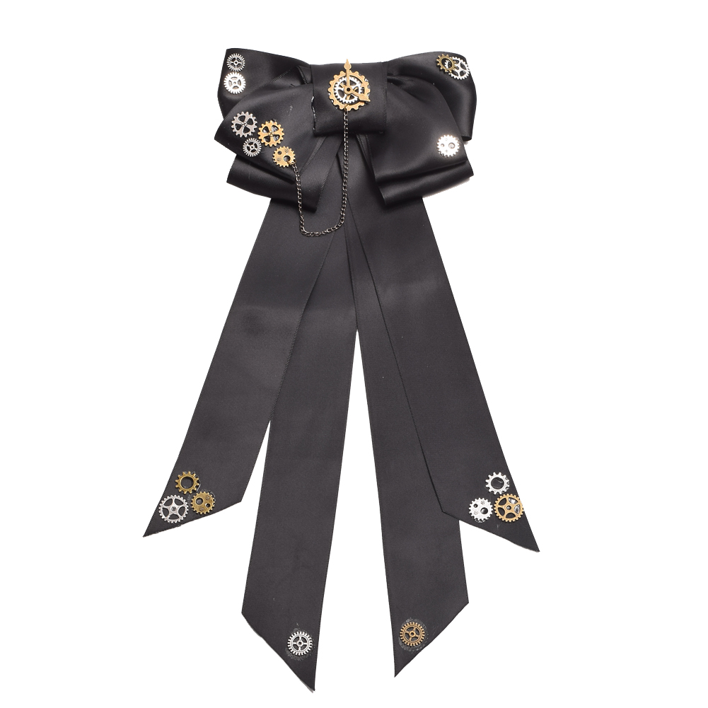 Nœud papillon Steampunk noir, accessoires de Costume, unisexe, Vintage victorien, cravate pour hommes: 9