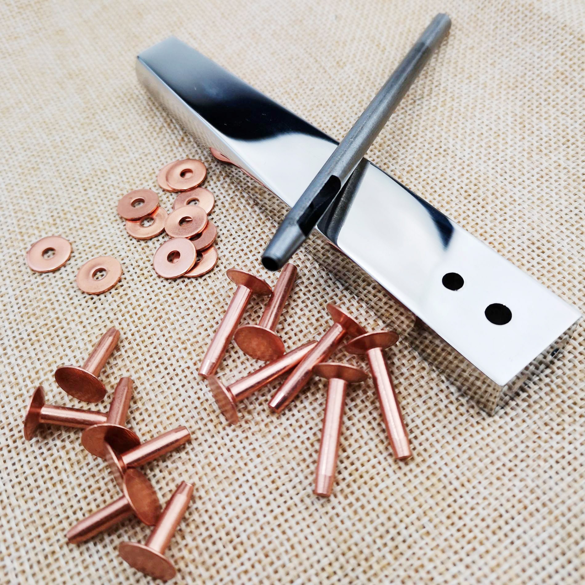 Burrs Setter Stainless Steel Copper Rivet Fastener Install Setting Tool DIY leather leather copper rivet installation tool