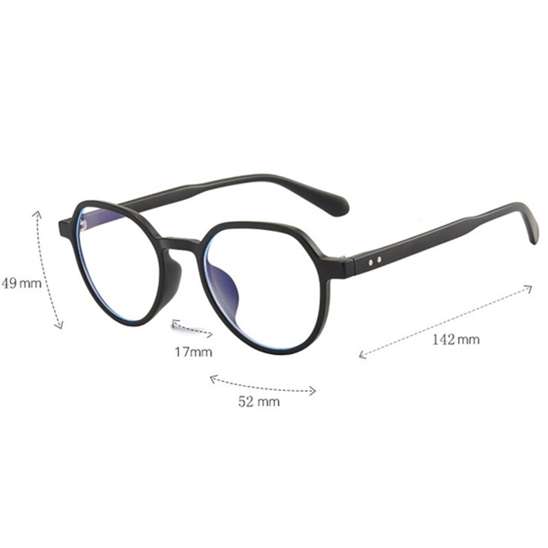 tr90 irregular small round frame anti-blue glasses with myopia light glasses frame plain glasses