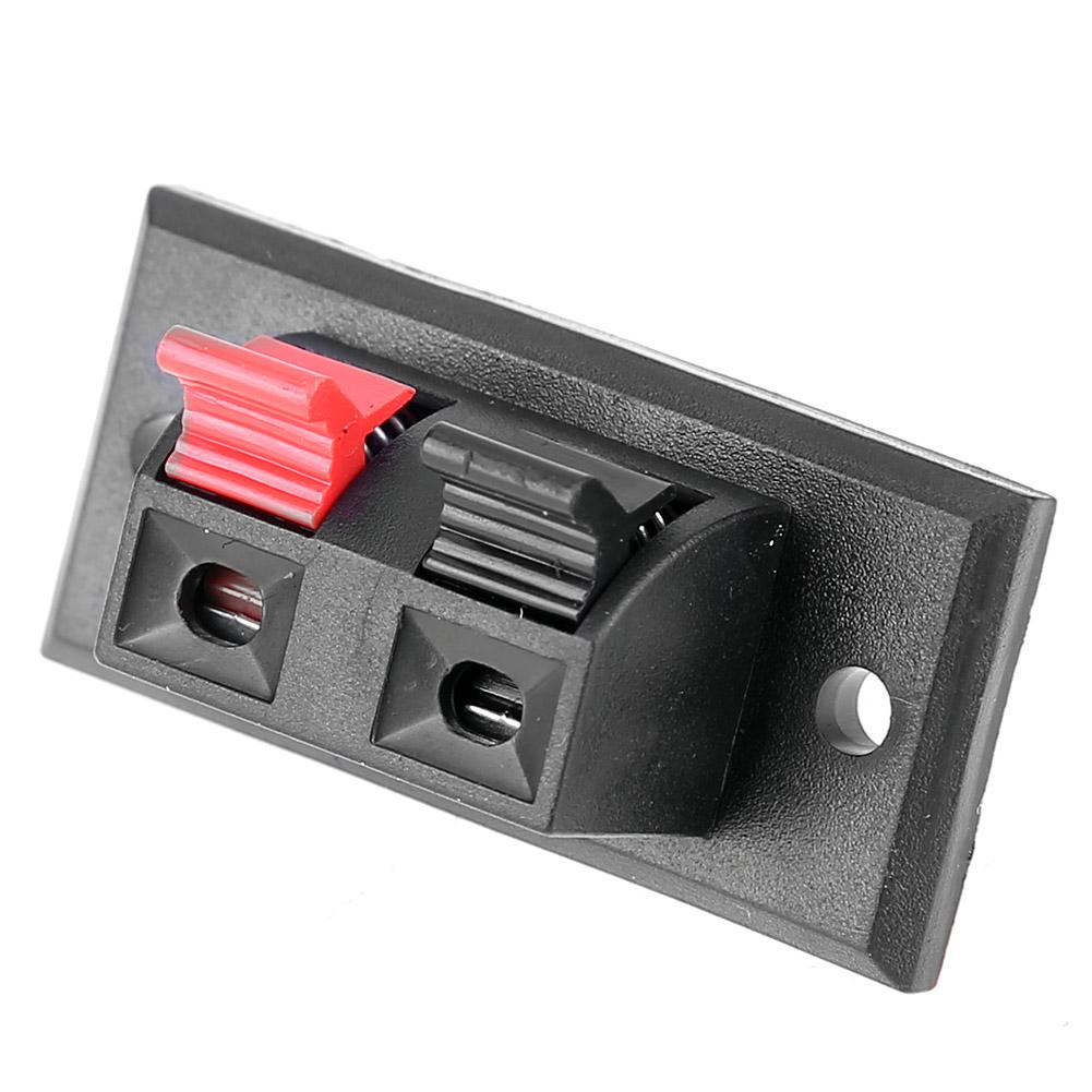 5/10/20pcs 2 Positions Connector Terminal Push In Jack Load Spring 4 Poles Audio Speaker Terminals Plug Socket Clip DIY Kit