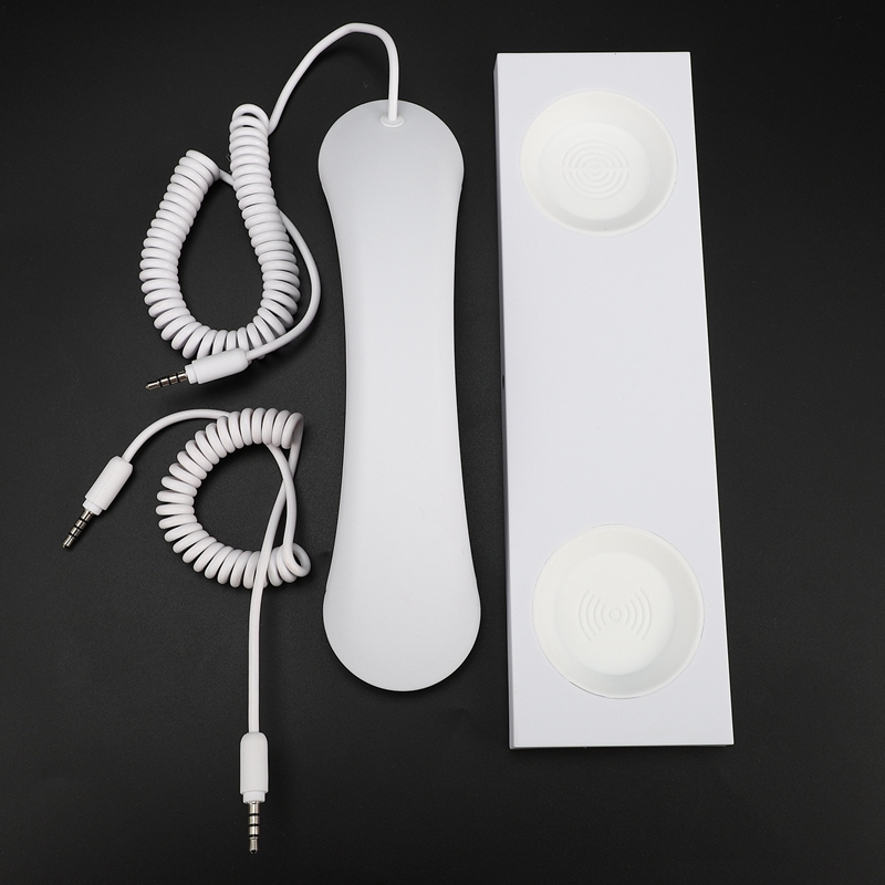 Retro Telephone Headset 3.5mm Microphone External Mobile Phone Microphone Base