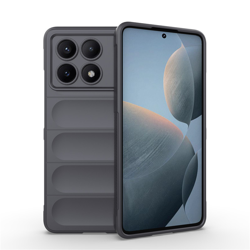 Para Xiaomi Poco X6 Pro Funda Poco X7 Pro X6 C65 M6 Pro 4G Funda de silicona suave Fundas protectoras para teléfono para Poco X6 Funda: Tela de algodón / Gris oscuro
