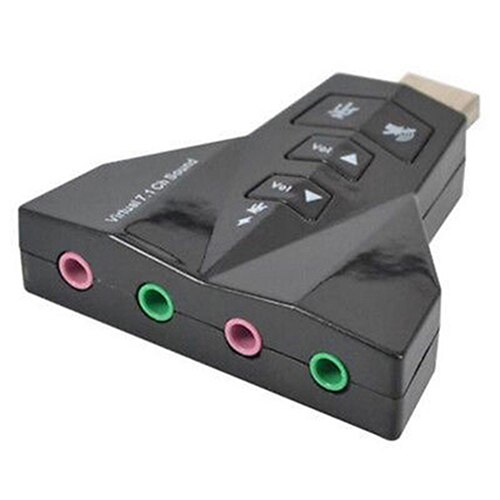Externe USB 2.0 3D Virtual Audio Sound Card Converter 7.1 Kanaals Audio Adapter