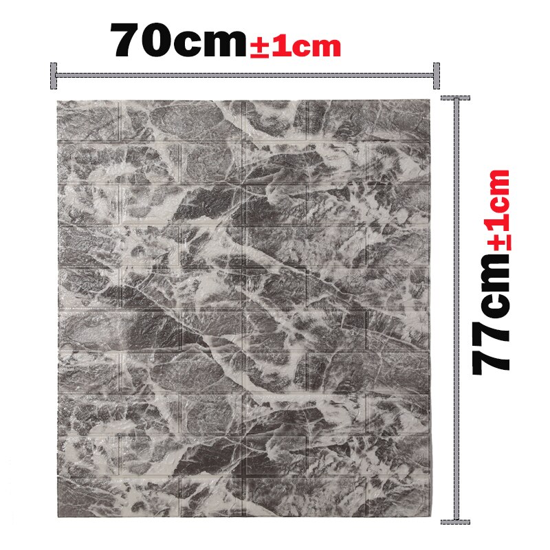 3D Wall Stickers Self-adhesive Brick Panels Living Room Decoration Bedroom Decor Waterproof Wallpaper Kitchen TV Backdrop Home