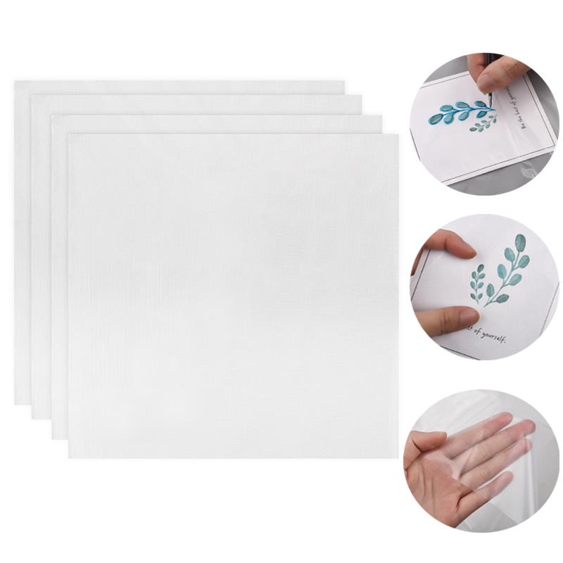 4 stks/set Wateroplosbare Borduurstabilisator Wegwassen Koud Wateroplosbare Film Wateroplosbare Borduren Backing DIY Craft Maken