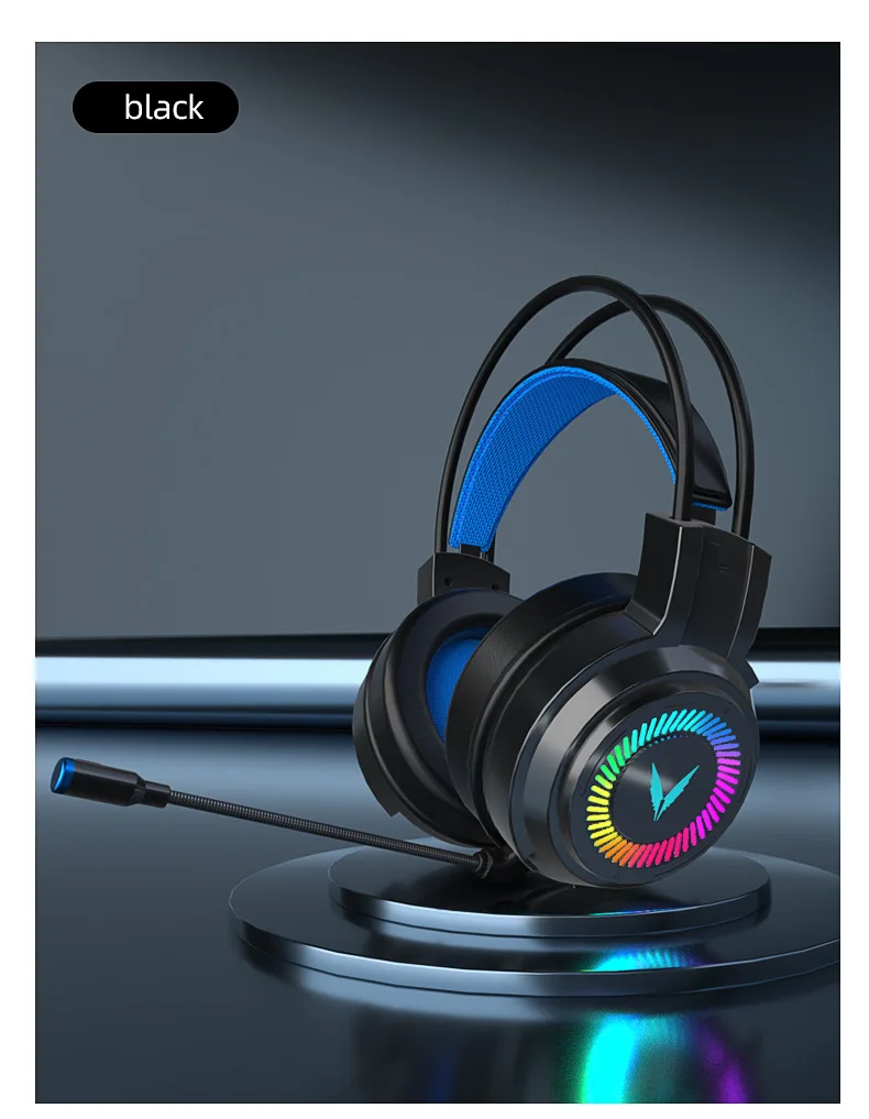 G58 G60 Gaming Headset 7.1 Stereo SVirtual Surround Bass Earphone Headphone with Mic LED Light for Computer PC Gamer Foldable: Czerwony