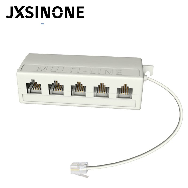 Jxsinone  rj11 liitin 5 -suuntainen pistorasia puhelin puhelin modulaarinen linjan jakaja pistoke sovitin 6 p 4c