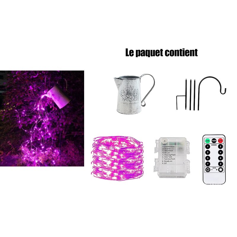 Tuin Decoratie Licht Outdoor Ster Type Solar Douche Tuin Art Licht Decoratie Outdoor Tuinieren Gazon Lamp Led Outdoor: remotecontrolpurple3