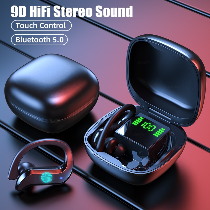 Tws Draadloze Bluetooth Hoofdtelefoon Gaming Headset Sport Waterdichte Stereo Bass Oordopjes Oorhaak Oortelefoon Handsfree Headset