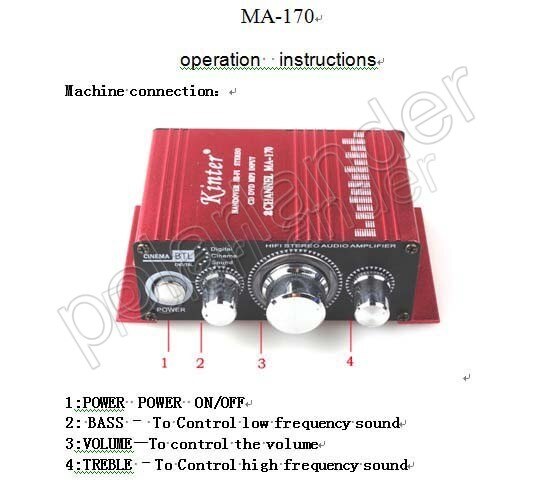 Ma170 mini hi-fi stereo 12v forstærker booster  mp3 højttaler bil bil bil forstærker effekt 20 wx 2 hjemme 2 kanaler