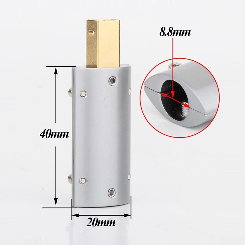HI-END 24K Gold Plated USB2.0 USB Plug Decoder Cable HiFi USB DIY Bronze Cover Connector A-type male 2.0 terminal B-type Port
