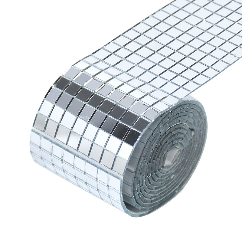 100*4cm espelho adesivo de parede auto-adesivo quadrado mosaico telhas adesivos para casa decoração da parede do banheiro barra de casamento diy bola de discoteca: B01-wall sticker