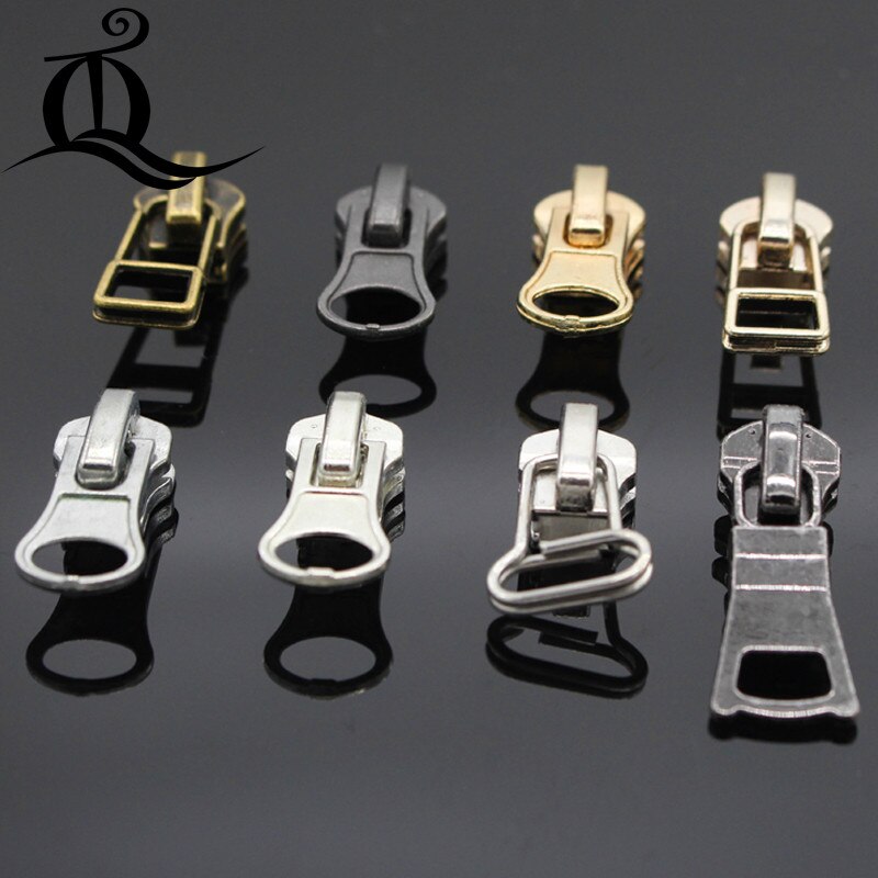 10 5 # atacado pcs mix Zíper Zíper De Metal Puxa Cabeça zíper Para zíper de metal Bolsa/Mochila/saco de Roupas/Ferramentas de costura Sob Medida x4