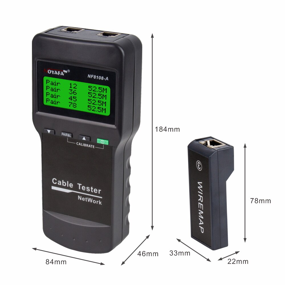 NOYAFA NF-8108A Network LAN Cable Tester Meter Cat5 Phone RJ45 RJ11 BNC Cat5E/ 6E UTP STP