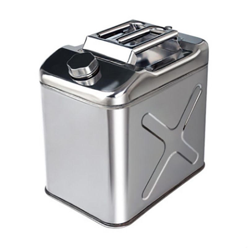 Tanque de combustible de acero inoxidable 201, 5L, 10L, almacenamiento de gasolina, aceite, Gas Jerrycan, coche, motocicleta, camión, jarras de combustible con tubería de aceite