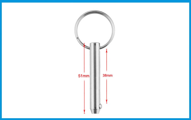 7.8*51mm BSET MATEL Marine Grade 316 Stainless Steel 5/16 inch Quick Release Ball Pin for Boat Bimini Top Deck Hinge