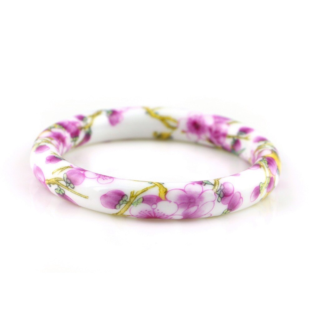 vintage flower ceramics bangles chinese traditional Classic jewelry Accessory china classic