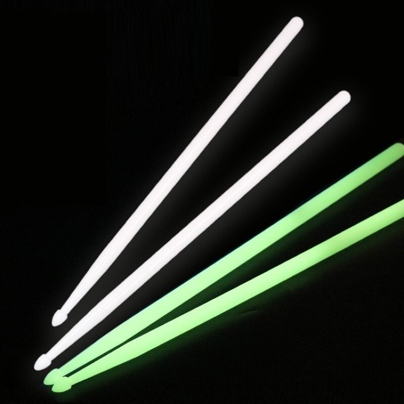 Varillas de batería luminosas profesionales, palitos de nailon de 5A, coloridos, accesorios para instrumentos de percusión, juego de batería, 1 par