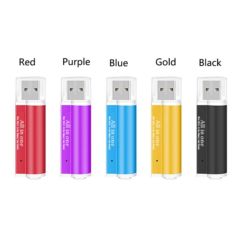 4 in 1 4 Slots Card Reader U Disk PC Phones Memory Cardreader Micro SD/SDXC TF Card Reader for Laptop Computer