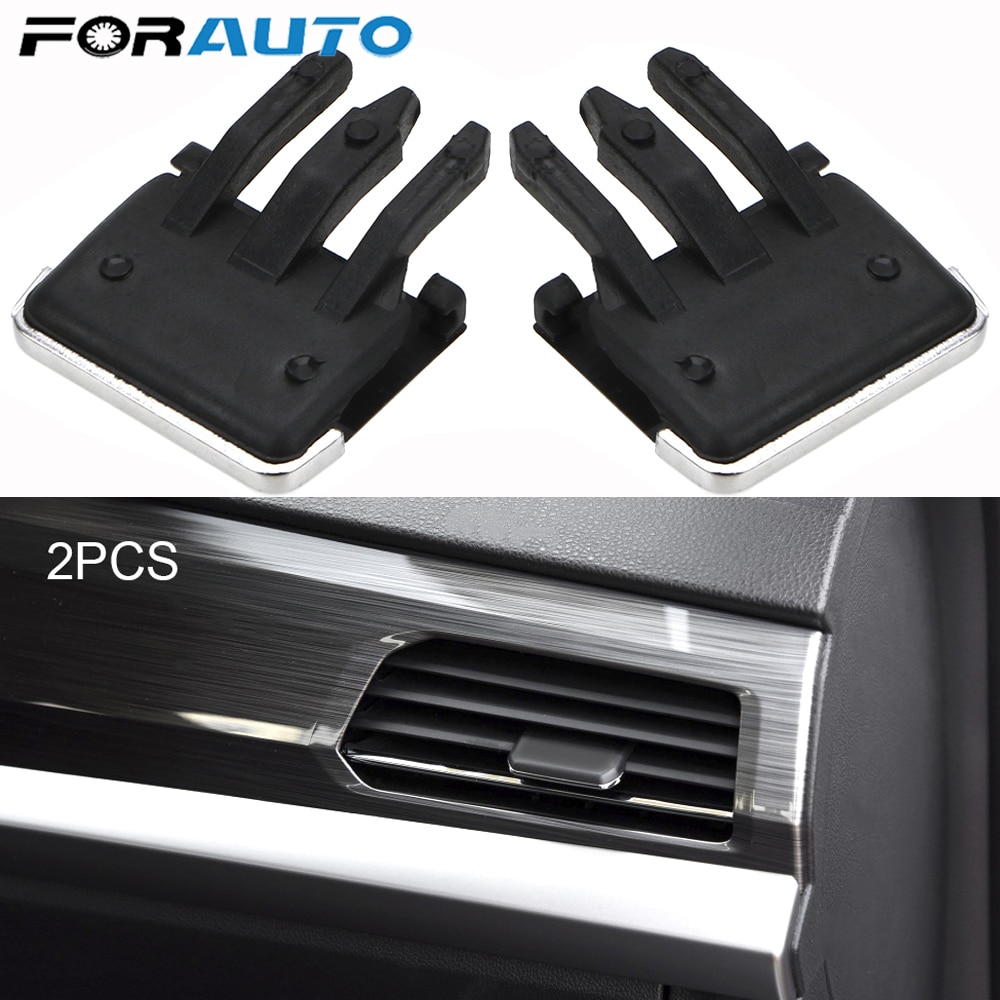 FORAUTO 1Pair Car Air Conditioning Leaf Adjust Clips For Toyota Corolla Air Vent Louvre Blade Slice Clip Black