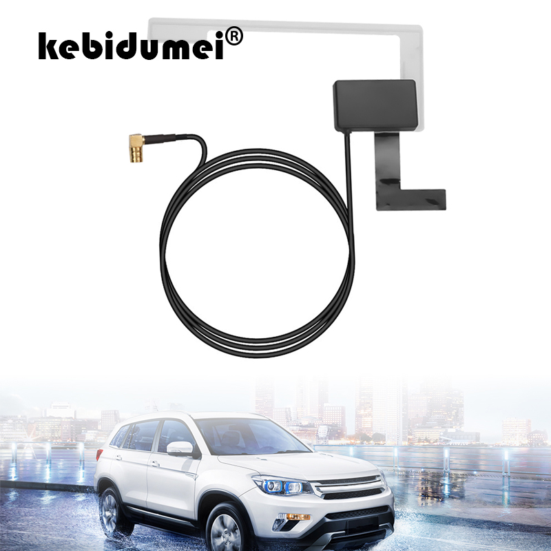 Kebidumei Auto Radio Dab Antenne Digitale Actieve Antenne Smb Connector Voor Universal Adhesive Interne Glas Mount Patch Antenne