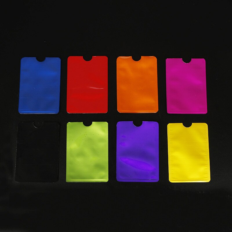 5pc anti rfid korthållare blockerande läsare låskort id-hållare aluminium id-korthållare skydd metallkreditkorthållare