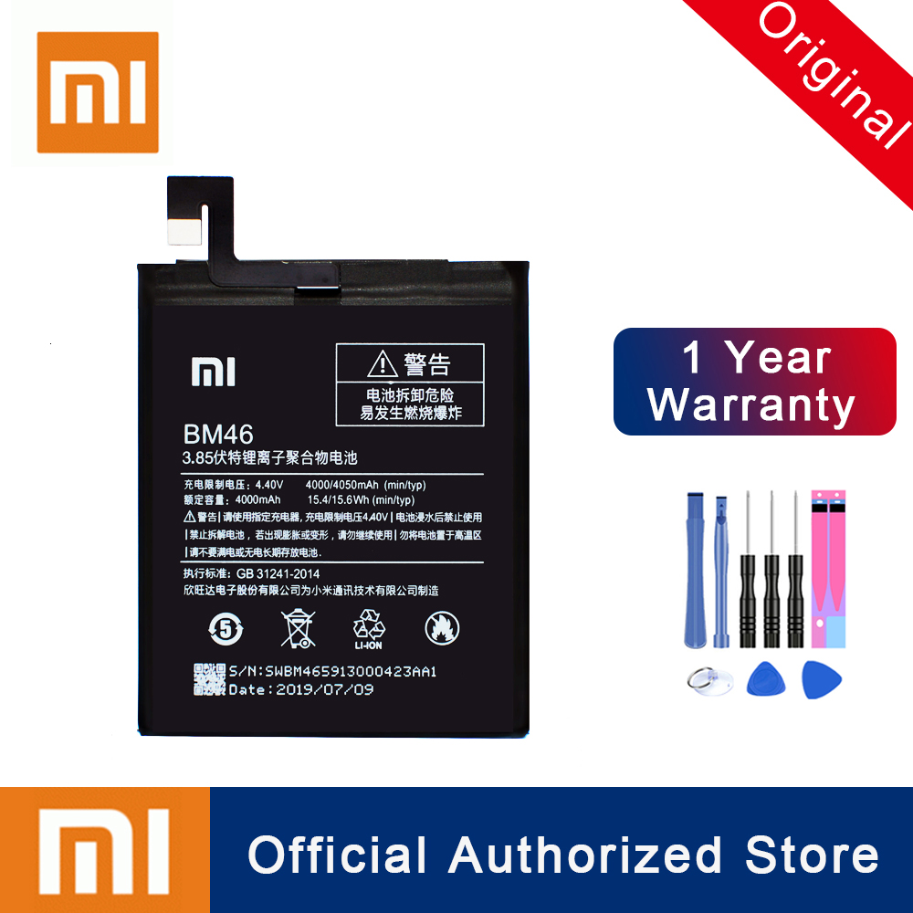 Xiao mi 100% originele BM46 BATTERIJ Voor Xiao Mi rode mi Note 3/Note 3 pro Batterie real Capaciteit 4760mAh Oplaadbare Batteria
