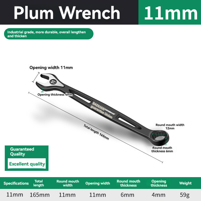 Durable Ratchet Wrench 8-32mm Plum Blossoms Open Combination Wrench Two-Way Double Fast Ratchet Wrench Auto Repair Tools: PURPLE