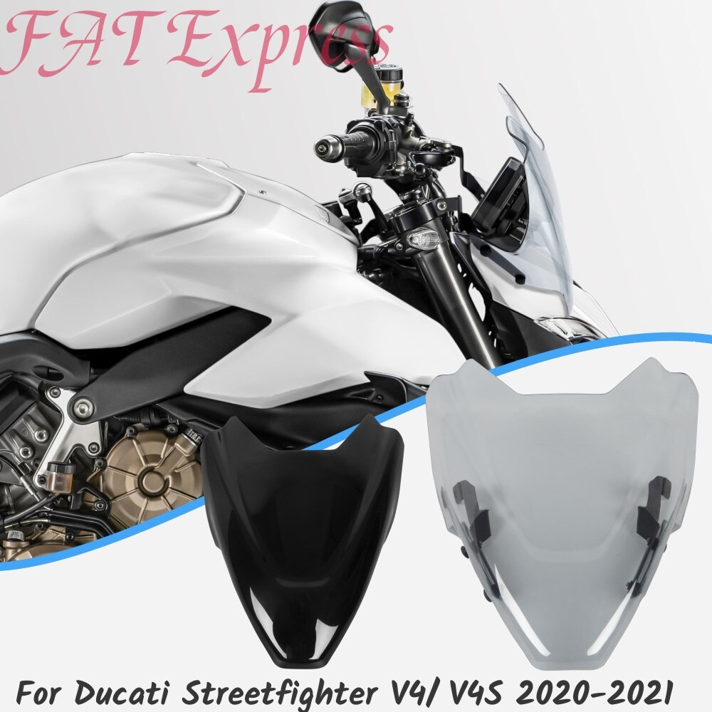 Motorcycle Voorruit Voorruit Voor Ducati Streetfighter V4 V4S V4 S -2022 Voorzijde Wind Deflector Screen Shield Met Beugel