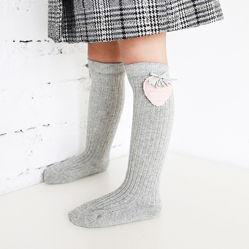 Baby Meisjes Lange Sok Peuter Knie Hoge Sokken Voor Meisje Candy Kleur Been Warmer Katoen Warm Boot Sok Mode Prinses jurk Sokken