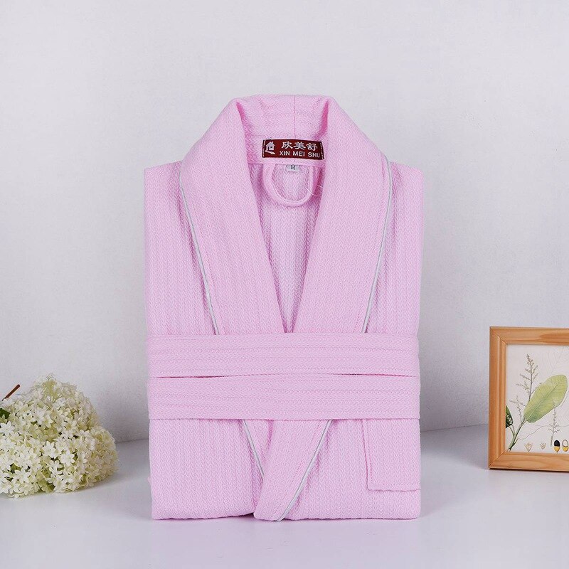 Badekåbe herre bomuld sovekåbe vaffelkåbe herre langærmet mandlig komfortabel afslappet hjemmetøj nattøj nattøj hvid